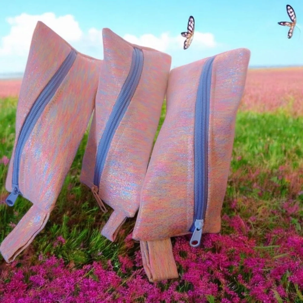 Pink and Blue Minimalist Cosmetic Bags